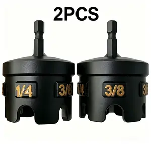 2026 Latest Model Nut Zipper Drill Attachment for Fast Nut and Bolt Removal, Aluminium Alloy Hex Shank Nut Driver for 1/4", 3/8", and 1/2" Threaded Rods, Nut Remover Bolt Extractor Tool for Conduit Racks, Strut Systems 2pcs