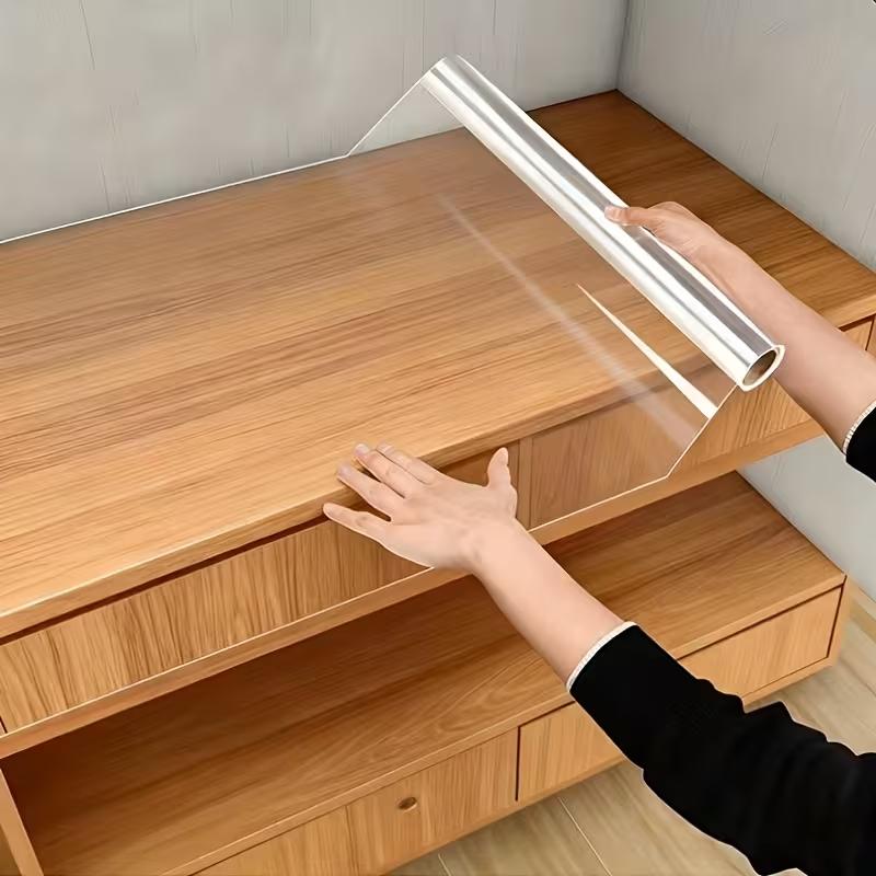 High-definition transparent oil-resistant protective film, removable with static adsorption, suitable for cabinets and wall coverings | Washable wallpaper, suitable for countertops/wood surfaces, desks self-adhesive peel