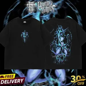 Meotwo PKM Retro Digital Print Acid Washed Heavyweight Oversized Anime Manga T-Shirt, Men's Top, Merch Gift For Fans DYX