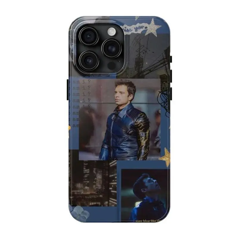 Bucky Barnes Phone Case Isolation & Recovery Phone Case Collage Aesthetic Phone Case for Apple iPhone 11, 12, 13, 14, 15, 16, 17 Pro Max - Marvel Stan Cinematic Vibe Premium Drop Safe Shell Guard Cover