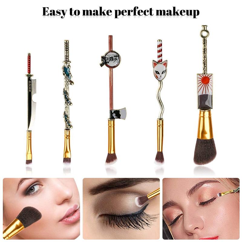 5Pcs Nezuko Makeup Brush Set