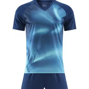 Football Suit Training Vest Breathable Jersey in Blue with Short Sleeves for Enhanced Performance