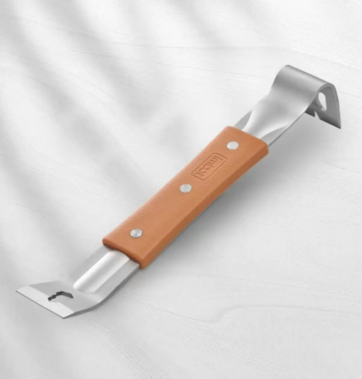 IMBOT Multi-Functional Crowbar Hand Tool - Premium Stainless Steel Woodworking Tool with Built-In Nail Puller, Scraper Edge, Durable Rust- Resistant Construction for Door Installation, Timber Framing, DIY Pros, Hand Tools
