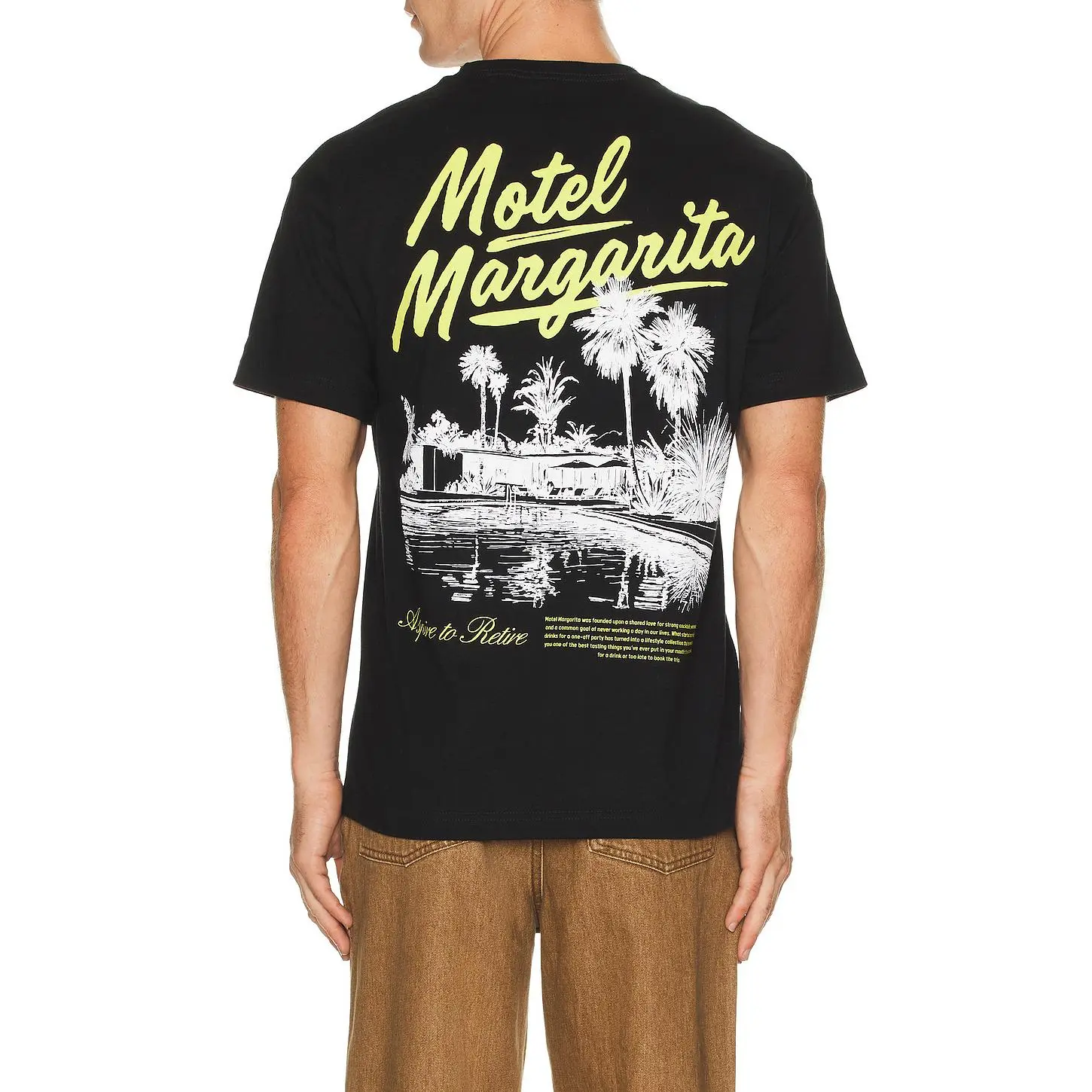Motel Margarita Poolside Tee in Black Unisex