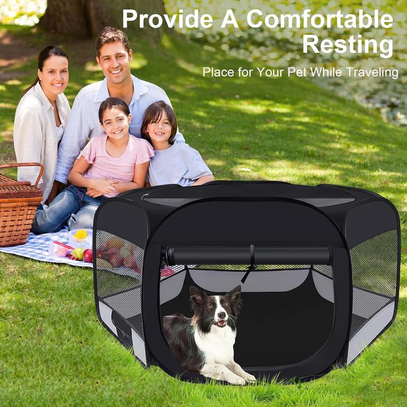 Playpen,Portable Pet Puppy Playpen, Puppy  Play Pen for Indoors,Dogs Tent for Indoor Cats,Kitten Playpen,Collapsible Small Cats Crate Cage for Small Dogs with Carrying Case(Grey, S)