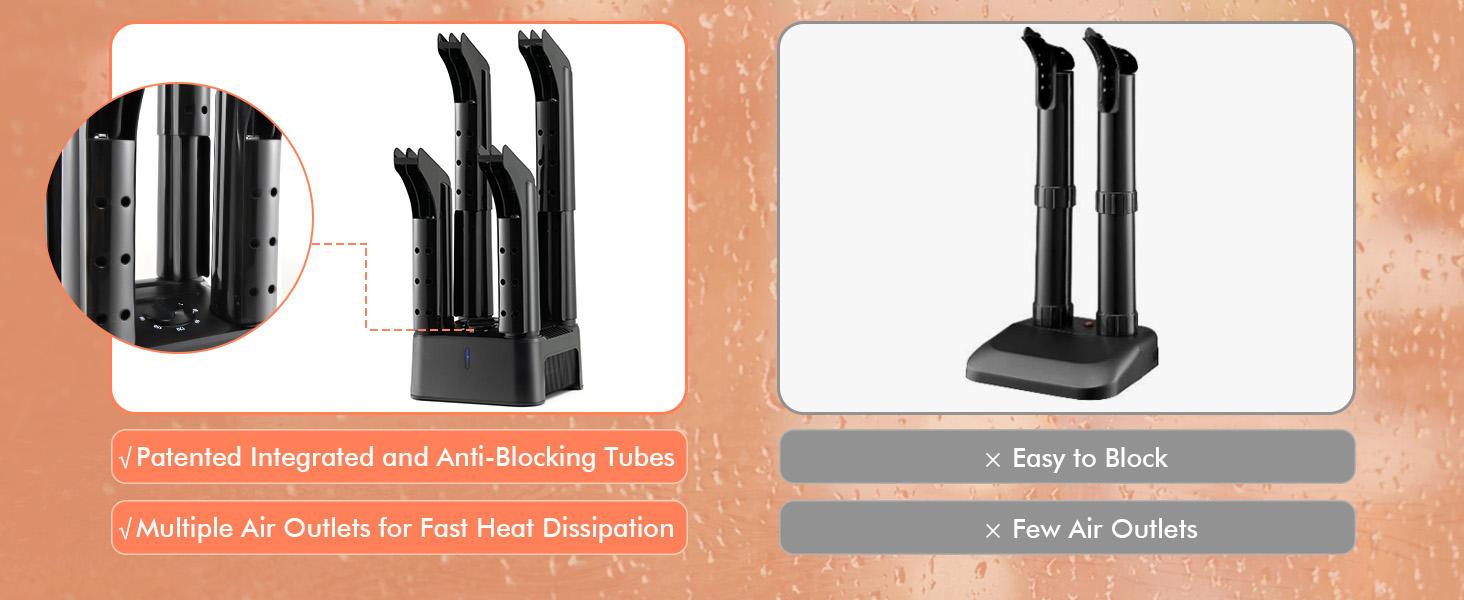 [NEW YEAR SALE] Costway-Boot Dryer, Electric Shoe Dryer and Warmer with Heat Blower, Fast Drying, Overheat Protection, Warmer for Work Boots/Ski/Sneaker/Glove/Hats