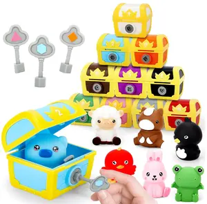 Montessori Sensory Learning Toys for 1 2 3 Year Old Toddlers, 30 PCS Surprise Farm Animal Toys with Keys Counting, Matching & Sorting Kids Fine Motor Skill Games, Preschool Christmas Birthday Gift