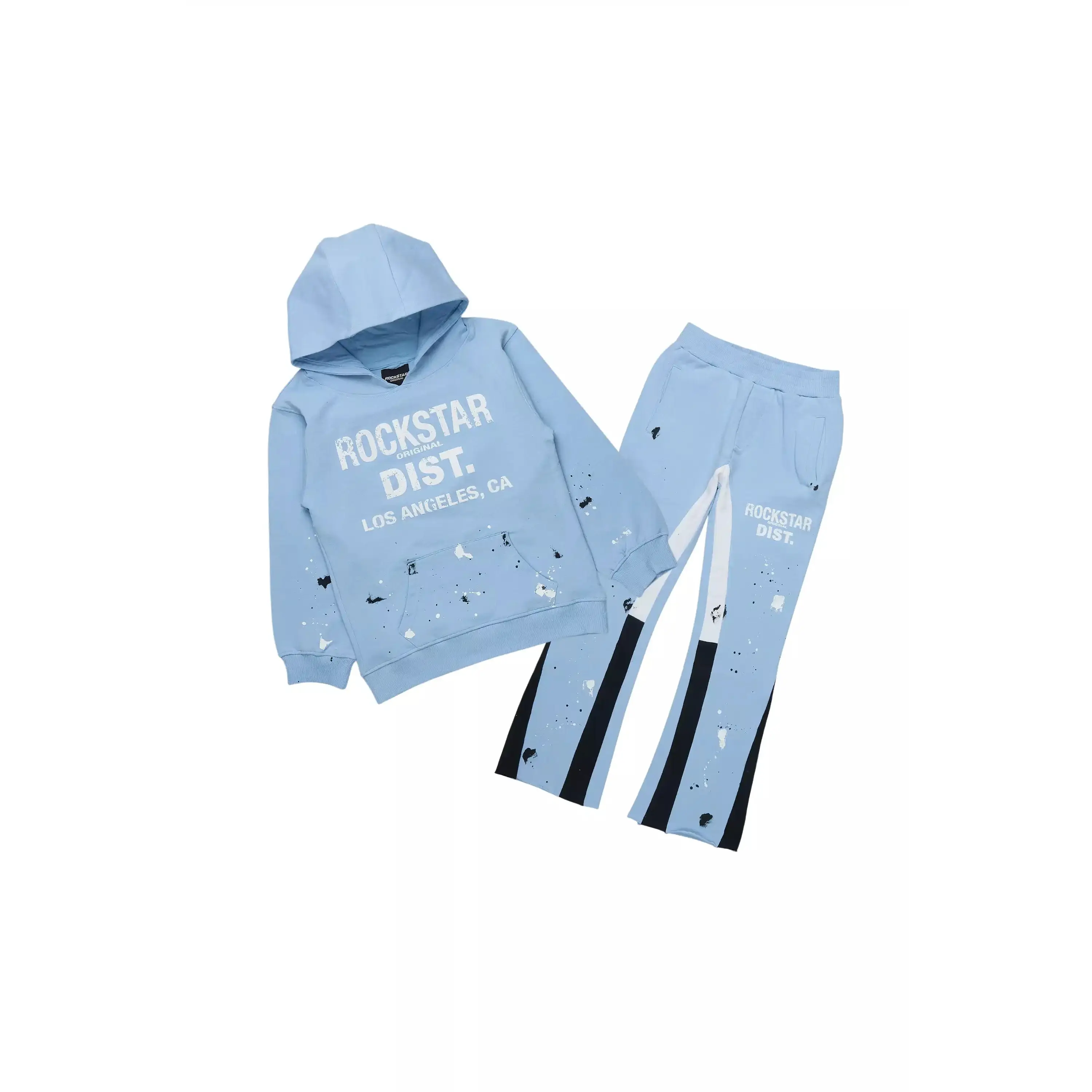Boys Scottie Baby Blue/White Stacked Flare Track Set