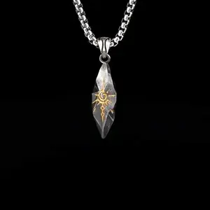 Men’s Wishing Stone Necklace – Vintage Si Pendant for Strength & Hope