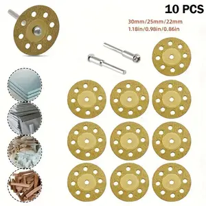 A diamond disc with eight holes is used for polishing jade. The small one contains sand particles.