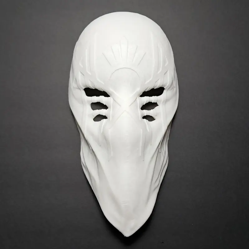 Adult 3D Printed Spawn-Inspired Fan Art Long Costume Horror Mask - Customizable, Lightweight, Unique Structure, Stylish Print, Cosplay Gear, Halloween Decorations, 2024 Party Prop, Classic/Cut Design, Bonfire Event Accessory