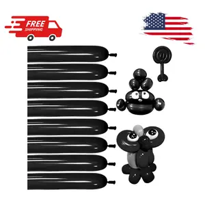 Black 260 balloons, Thickening Latex Black 260q Balloons for Animal Model, 100pcs