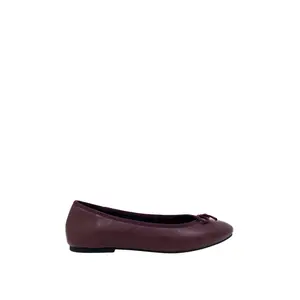 Rosie Leather Flats - Burgundy