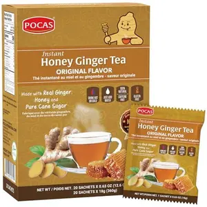 Pocas Honey Ginger Tea, Original, Instant Powder (20 Pack)