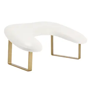 VOCOSTE Arm Rest for Nails Tech, U Shaped Nail Arm Rest, Manicure Hand Rest with Detachable Brackets, Hand Rest for Nails Tech with Stable Base, Nail Hand Rest, White
