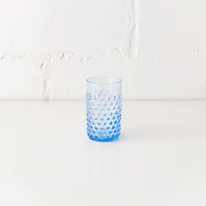 Hobnail Glass in Light Blue