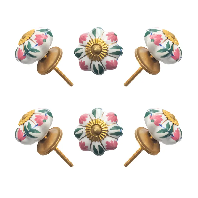 elegant dresses classy Gold Flower Cabinet Knobs Set main image 0