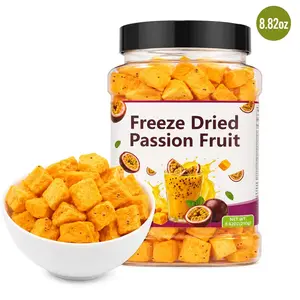 250g Unsweetened Freeze-Dried Passion Fruit Bites Snack, 100% Real Dehydrated Fruit, Ideal for Tea, Smoothies, Perfect Gift