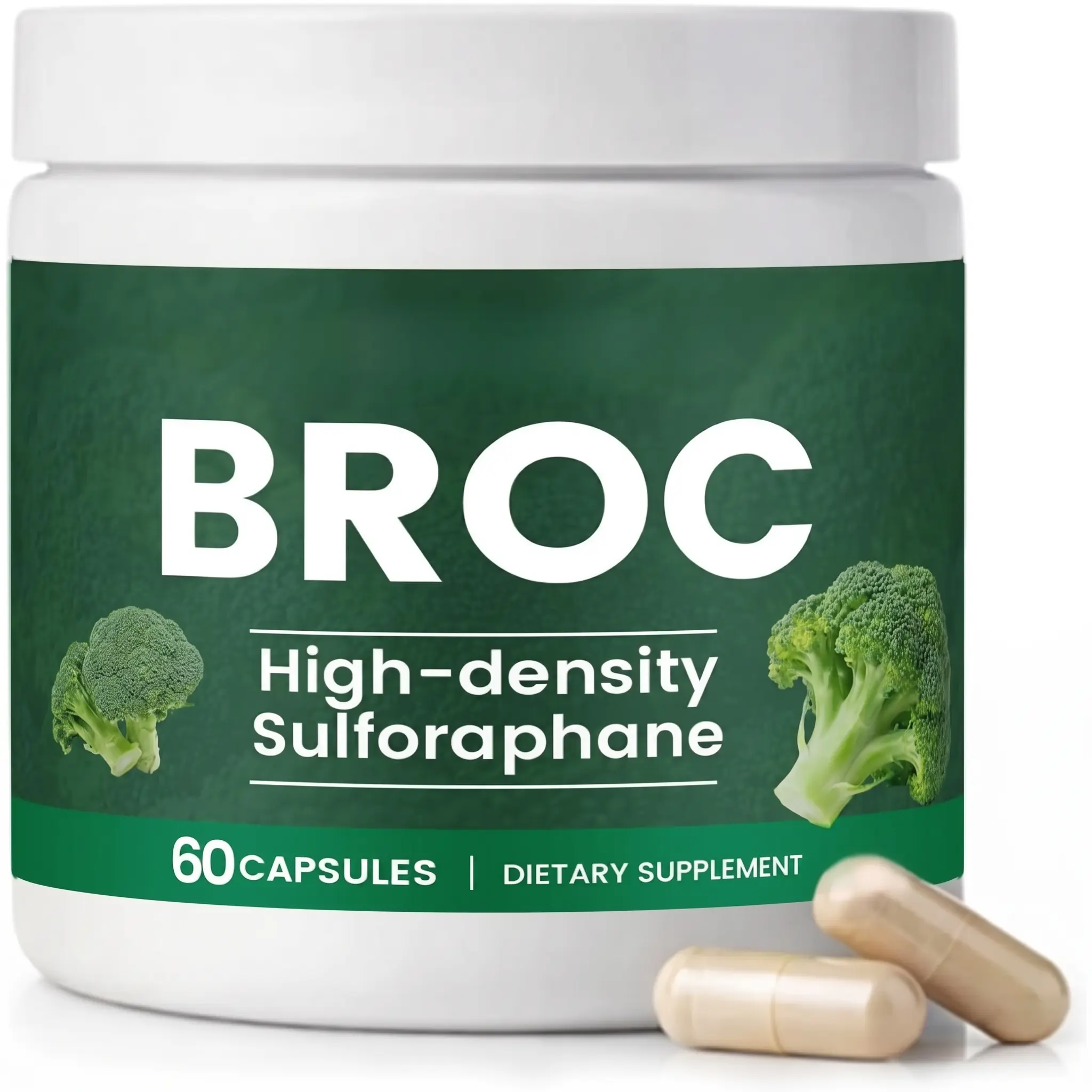 High-Density Sulforaphane Capsules 60ct – Premium Broccoli Seed Extract Supplement for Daily Wellness Boost, Concentrated Green Superfood Complex for Busy Professionals and Active Adults (60 Capsules)
