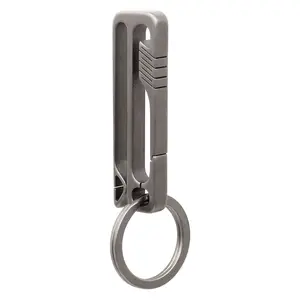 PJYTAC Mini Titanium Carabiner Keychain Small Tactical Keychain Heavy Duty Key Clip Quick Release Titanium Key Rings Strong EDC Outdoor Hooks