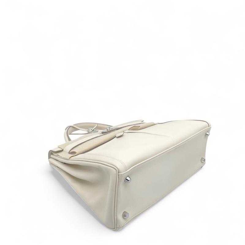 Pre-owned HERMÈS Leather tote bags Hermes Horse Shoe Lakis Kelly 32 Swift 10 Craie (jd0817a0) [Deposit 2] [Full Price $53000]