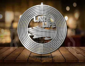 Lake Life Boat Wind Spinner