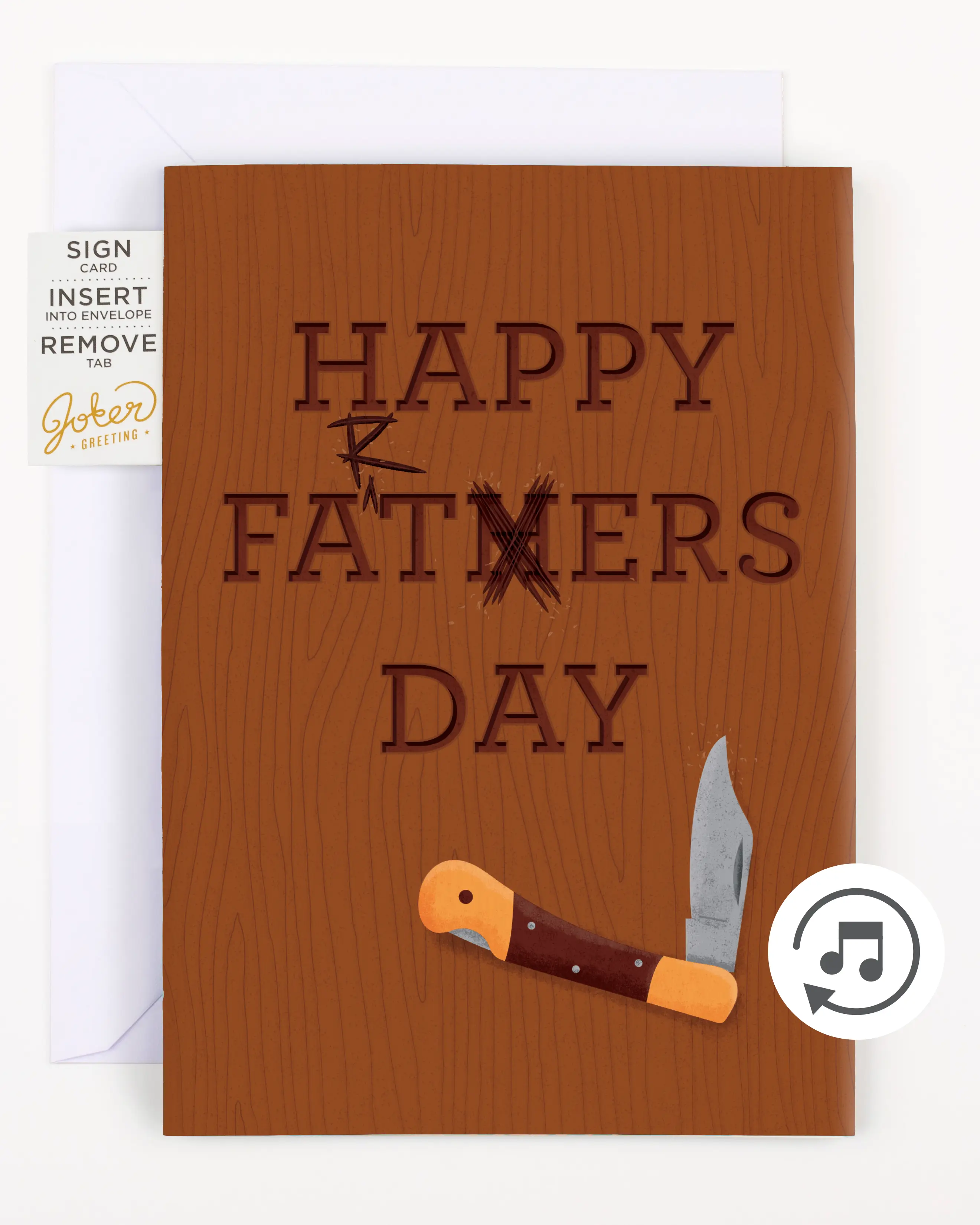 Endless Fart Father's Day Card with "Pull My Finger" Glitter