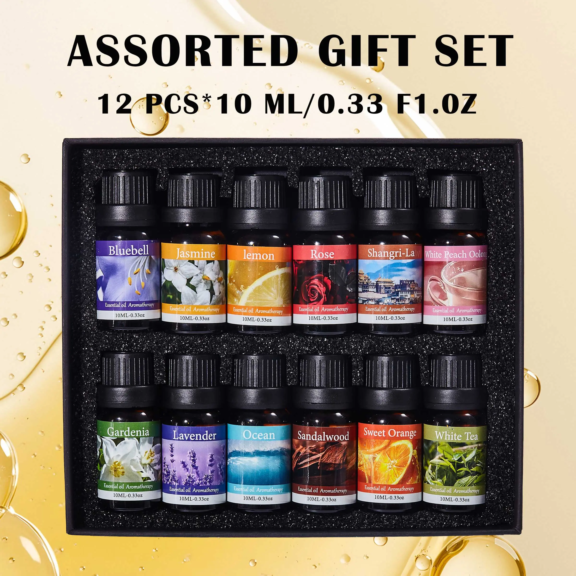 This oil-based fragrance gift set, Home Fragrance Products, Home Fragrance Oils, contains 12 scents, suitable for diffusers, scented candles, aromatherapy burners, humidifiers, car air fresheners, and home fragrance refills. A perfect Christmas gift
