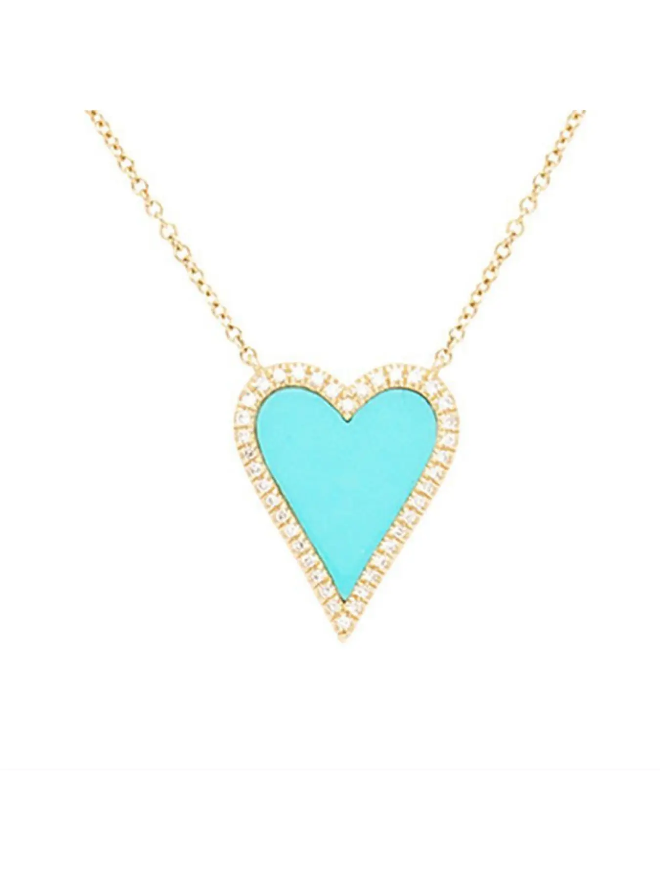 Retro blue turquoise heart necklace, niche design demonic eye ring earrings, beach-style jewelry, Pendant design