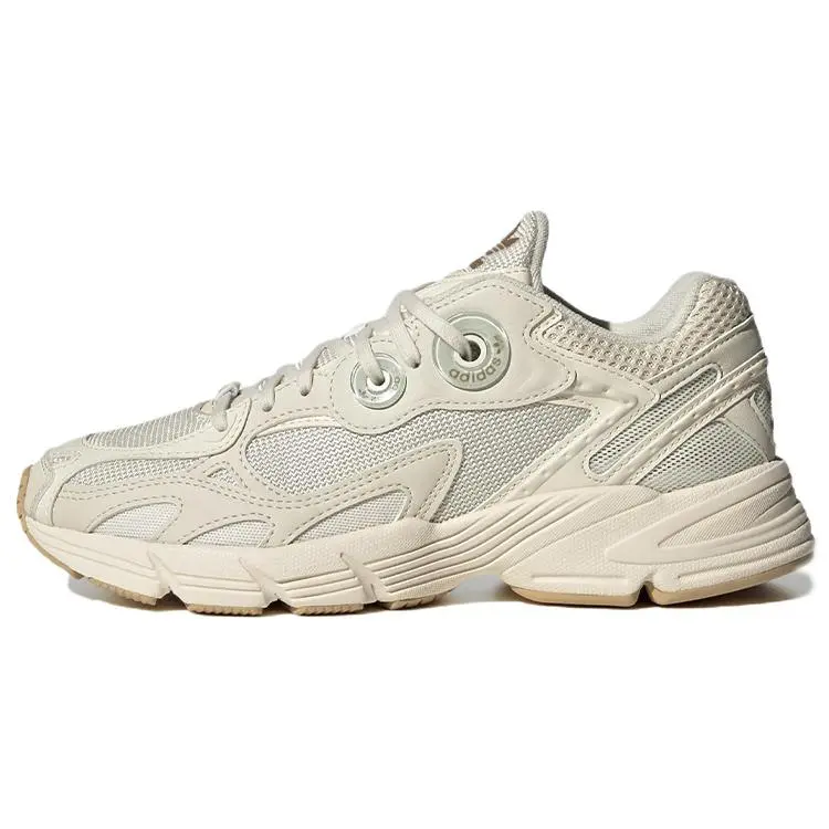Women's Adidas Originals Astir Low-Top Casual Running Shoes - 1 Pair Female Urban Commuting Shoes with Comfort, Cushioning, Breathability, Lightweight Fabric Cloth, Laces (Beige)