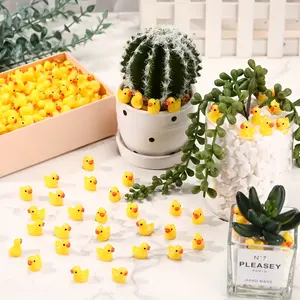 100PCS Mini Resin Yellow Duck Set - Perfect for Hide & Seek Pranks, Garden Sculptures, Outdoor Garden Accessories & Aquarium Decor, a Playful Gift and Seasonal Home Accent