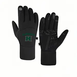 1 pair with Hawaii Warriors 1907 Teal Hawaiian Script Letters Themed Cwinter gloves Touchable gloves Touch Screen Flexible Design Winter Activities adult warm gloves Fashion winter gifts Classic
