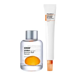 [FRANKLY] PDRN Bounce Ball Duo — Serum & Cream | 99% Pure Salmon DNA Moisturizer for Skin Repair & Glow Skin | Barrier Repair, Plumping Effect, Lightweight Korean Skincare Set