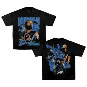 Drake Ice Man Graphic T Shirt Team Drizzy Fan Design, Drake Drizzy Ice Man Album Streetwear Graphic Tee, High Quality Cotton Vintage Collector Shirt, Unisex Oversized Casual Streetwear Camiseta Verano Summer Outfit Gift