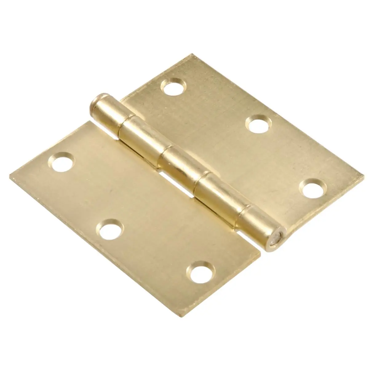 Hillman Group 852607 Satin Brass-Steel Full Mortise Inset Hinges, Durable Steel Hinges for Residential Interior Doors, 3 in Square Corners, Wall Mount, Replacement Pin, 3x5.5x10.8"