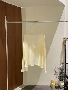 Spring New French Silk Heavy Embroidery Twist Backless Loose Casual Sun Protection Top Tb793, Women's Fashion Blouse