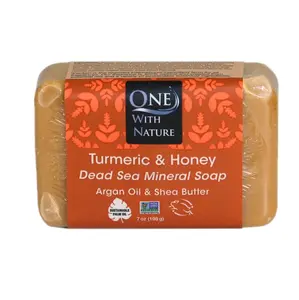 Dead Sea Minerals: Turmeric & Honey Soap for Skincare and Acne and Brightening 3pcs