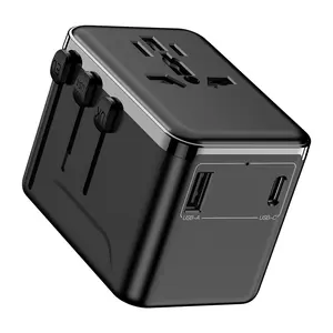 Universal Travel Plug Adapter 1 USB-A + 1 USB-C Ports, 2.4A Fast Charging