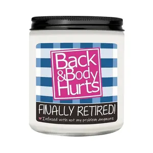 Retirement Gifts for Women Men - Lavender Scented Candle, Funny Retiring Farewell Gifts for Coworkers, Boss, Friends, Teacher, Family, Natural Soy Candles