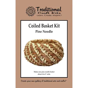 Coiled Basket Weaving Kit (Pine Needle) Complete with Basket Weaving Supplies and Color Photo Instructional Booklet