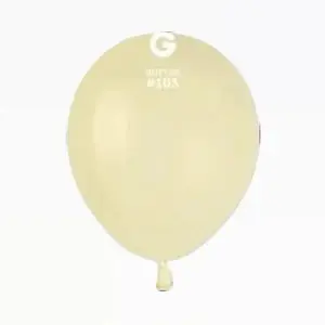 Gemar USA Butter A50-103 5'' Solid Balloons 100 Balloons per Package Perfect for Decorations and Celebrations