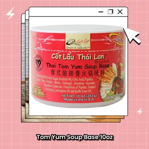 Thai Tom Yum Flavored Soup Base 10oz (283g) Cot Lau Thai Lan (Quoc Viet Foods)