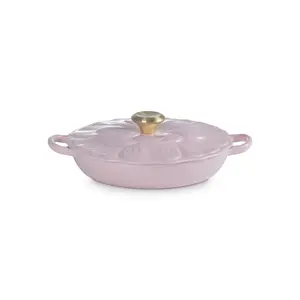 Le Creuset Signature 2.25 Qt. Petal Braiser with Light Gold Knob | Chiffon Pink