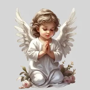 Cute Angel Prayer Stickers - Waterproof and Scratch-Resistant Window/Sticker for Laptop/Motorcycle Decoration - Durable Christmas Gift Decoration, Angel Theme Stickers