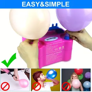 Electric Balloon Inflator Pump, Automatic Air Pump for Balloons, Balloon Blower Tool, Fast and Easy Balloon Filling Machine