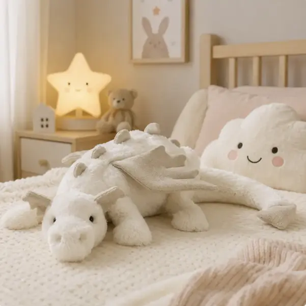 Original Jellycat Dragon Plush 20 Inch (50cm) – Soft Stuffed Dragon, Cute Fantasy Plush Toy, Nursery Decor & Birthday Gift