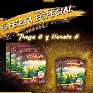 Vida Divina Te Divina - Herbal Tea with 12 Herbs and Reishi - No Caffeine - Amber Color - 6 Sachets per Pack - Buy 4 Get 6 - Natural Beverage Drink