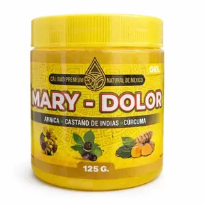 Mary-dolor Gel with Arnica Castaño de Indias & Cúrcuma 125 G Calidad Premium Natural de México Herbal massage for relaxation Moisturizers