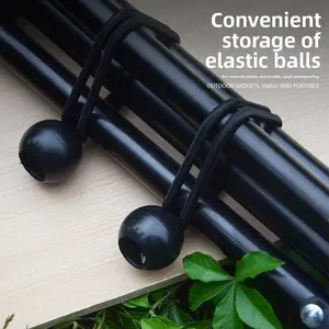 Outdoor tent plastic ball elastic cord trampoline strapping rope bungee ball with ball head bungee rope storage bouncy ball
