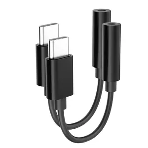 USB C to 3.5mm Audio Headphone Adapter, Type C to Headphone Jack Adapter, Aux Audio Dongle Cable Cord Compatible with iPhone 17 Pro Max/16/15,Samsung Galaxy S25 Ultra/S24/S23,Pixel,iPad Pro, 2 Pack